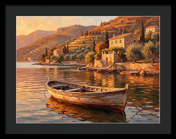 Rowboat In Mediterranean Serenity
