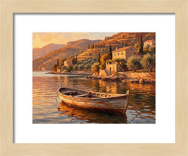 Rowboat In Mediterranean Serenity