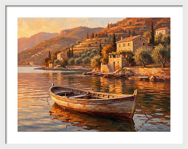 Rowboat In Mediterranean Serenity