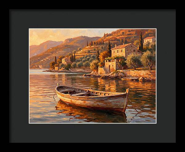 Rowboat In Mediterranean Serenity