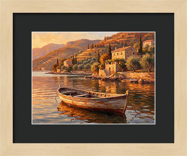 Rowboat In Mediterranean Serenity