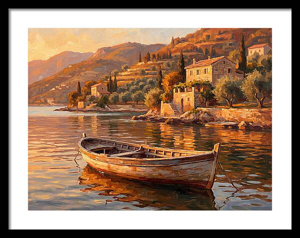 Rowboat In Mediterranean Serenity