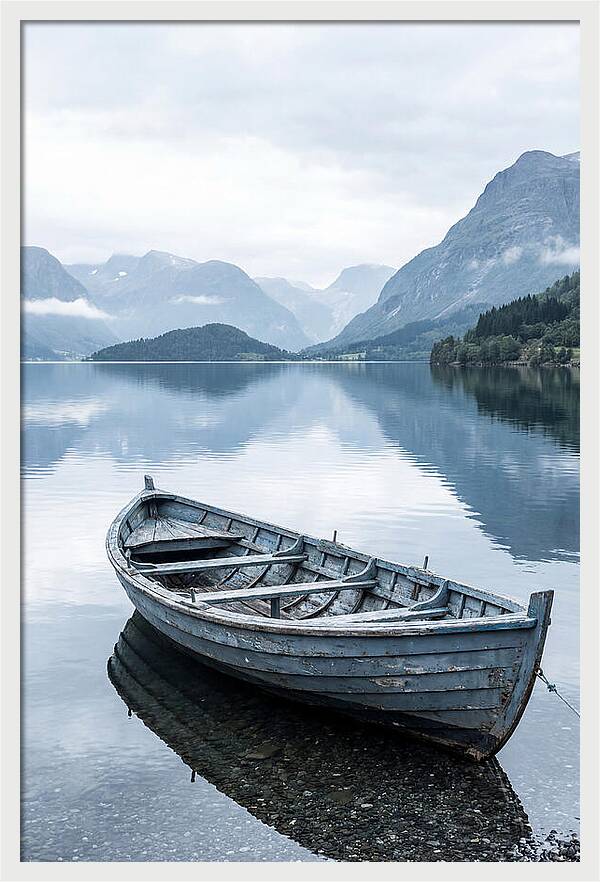 Rowboat On Peaceful Water