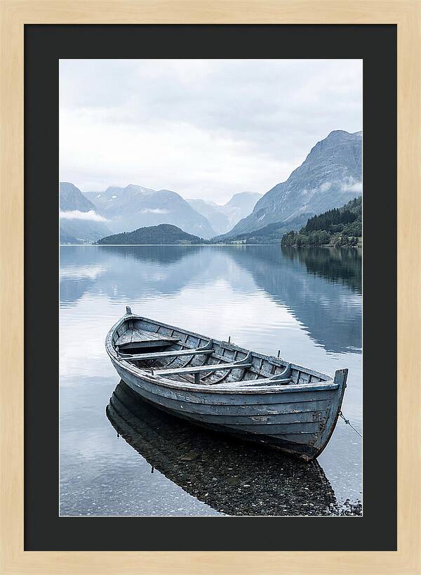 Rowboat On Peaceful Water