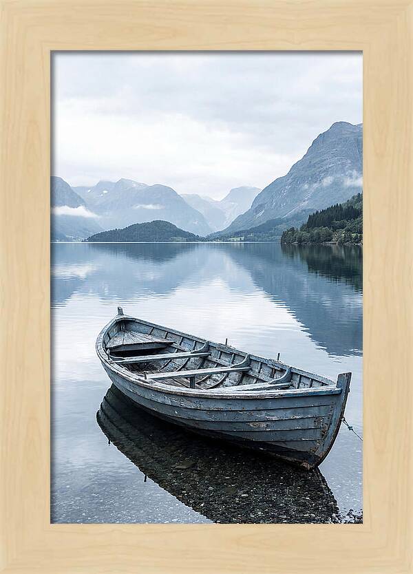 Rowboat On Peaceful Water