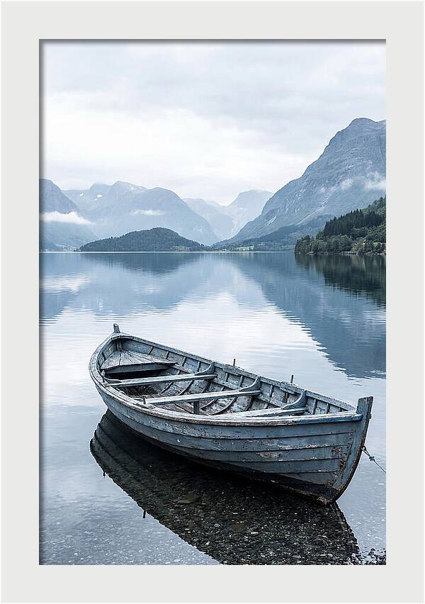 Rowboat On Peaceful Water