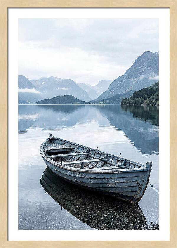 Rowboat On Peaceful Water