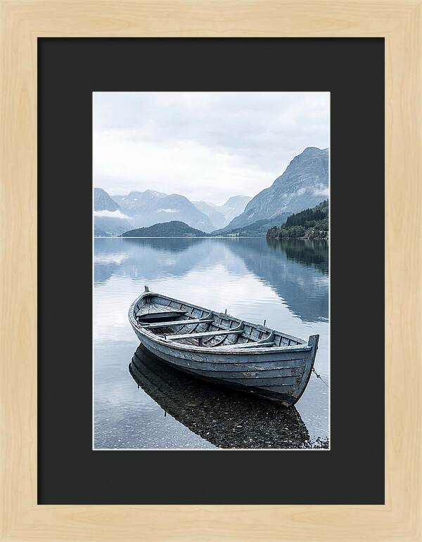 Rowboat On Peaceful Water