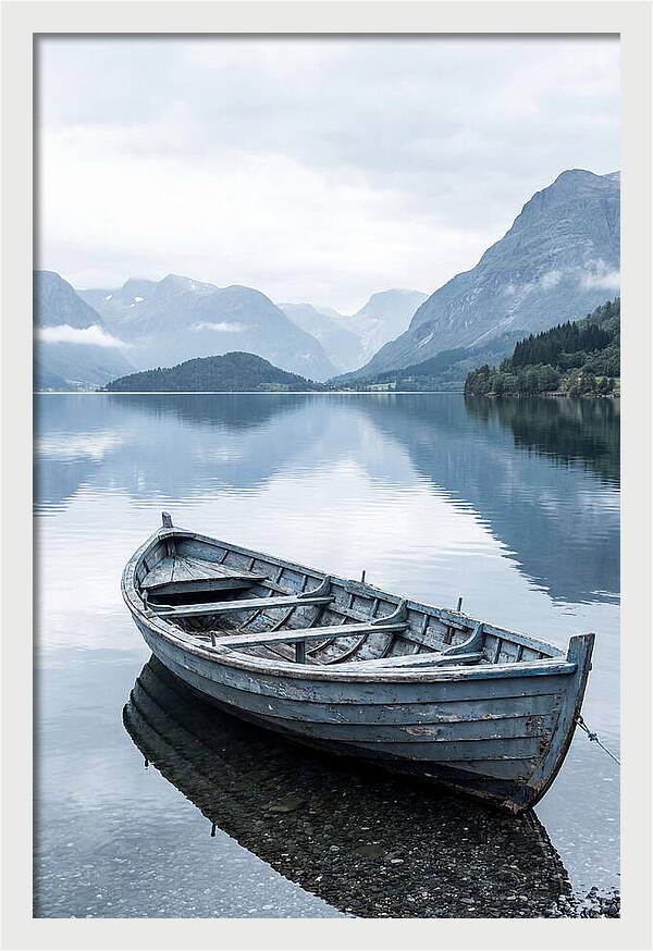 Rowboat On Peaceful Water