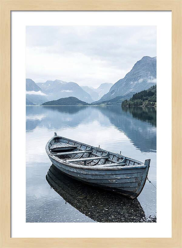 Rowboat On Peaceful Water