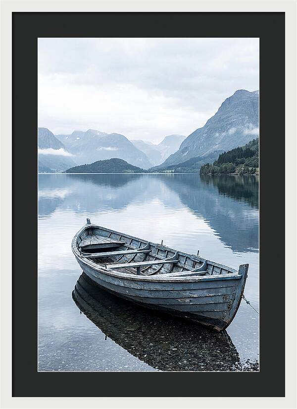 Rowboat On Peaceful Water