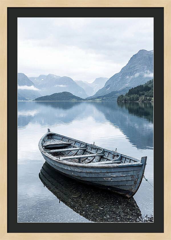 Rowboat On Peaceful Water