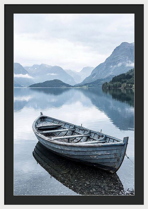 Rowboat On Peaceful Water