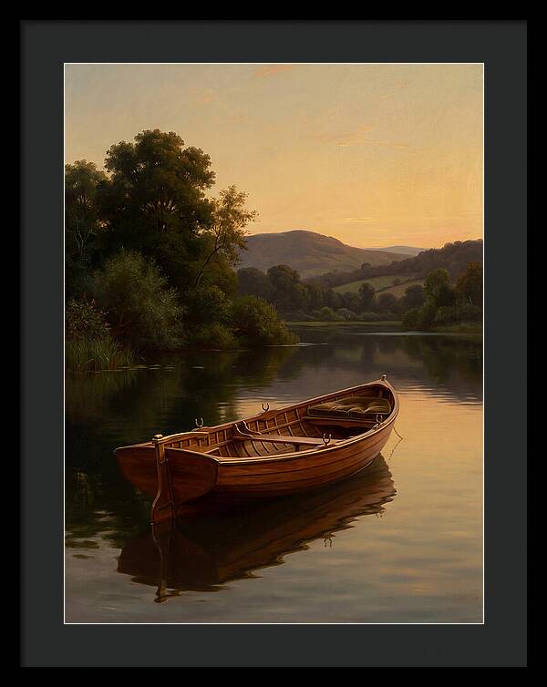 Rowboat Reflections At Dusk