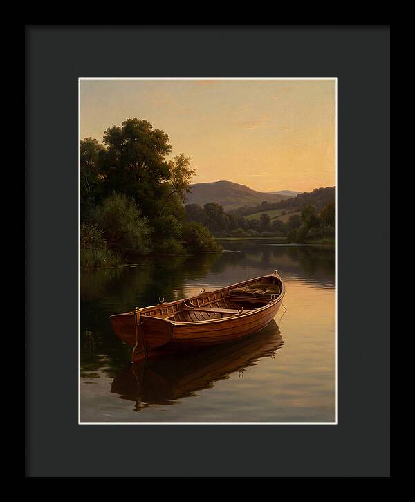 Rowboat Reflections At Dusk