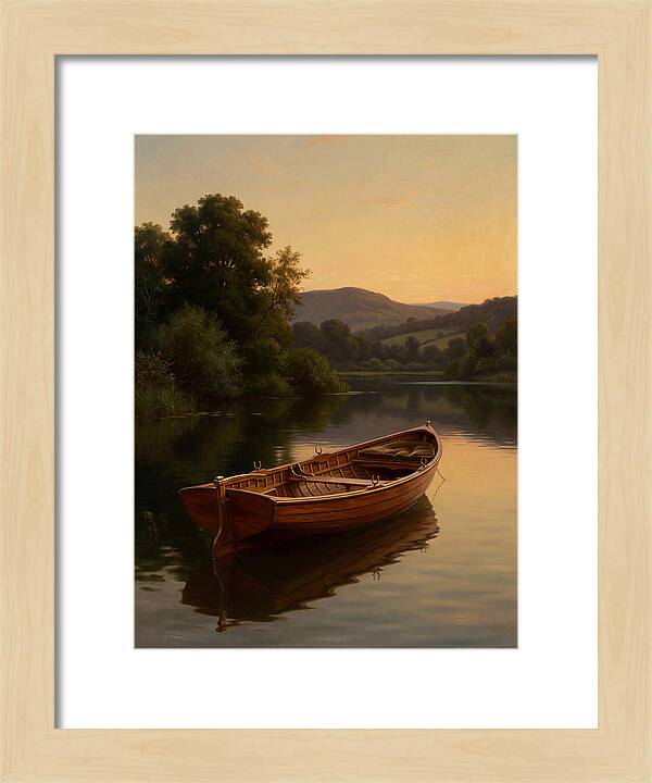 Rowboat Reflections At Dusk