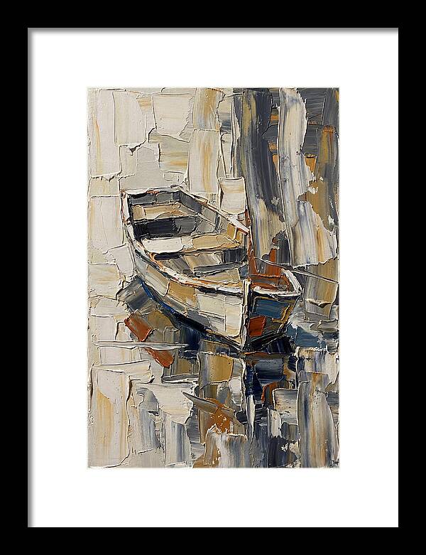 Rowboat Reflections In Texture