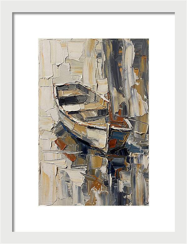 Rowboat Reflections In Texture