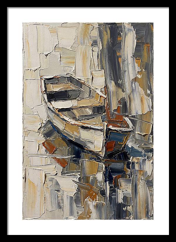 Rowboat Reflections In Texture