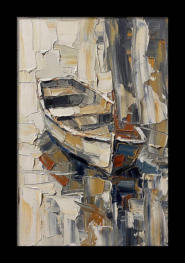 Rowboat Reflections In Texture