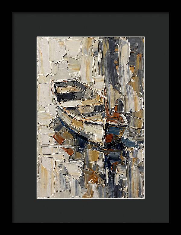 Rowboat Reflections In Texture
