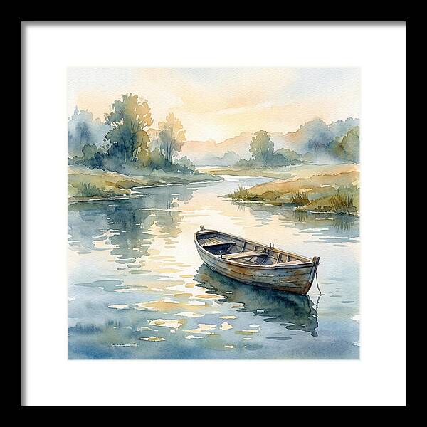 Rowboat Serenity At Dusk