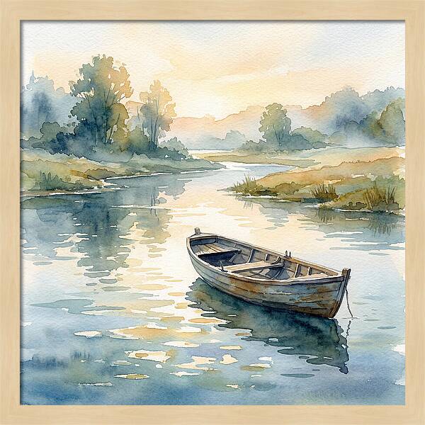 Rowboat Serenity At Dusk