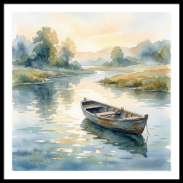 Rowboat Serenity At Dusk
