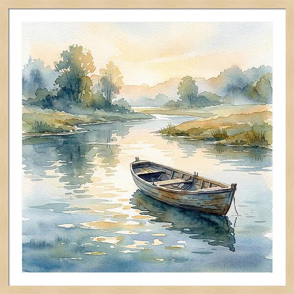 Rowboat Serenity At Dusk