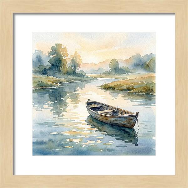 Rowboat Serenity At Dusk