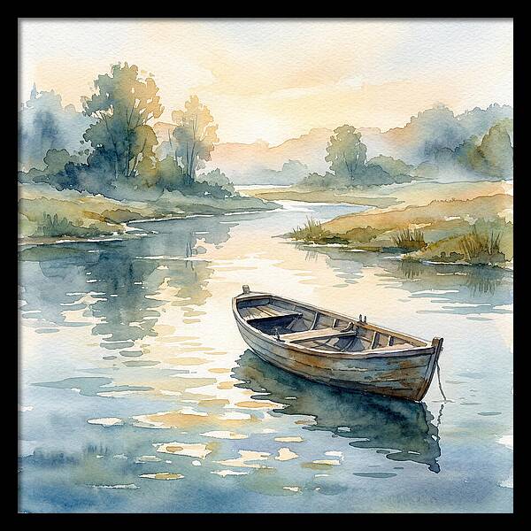 Rowboat Serenity At Dusk