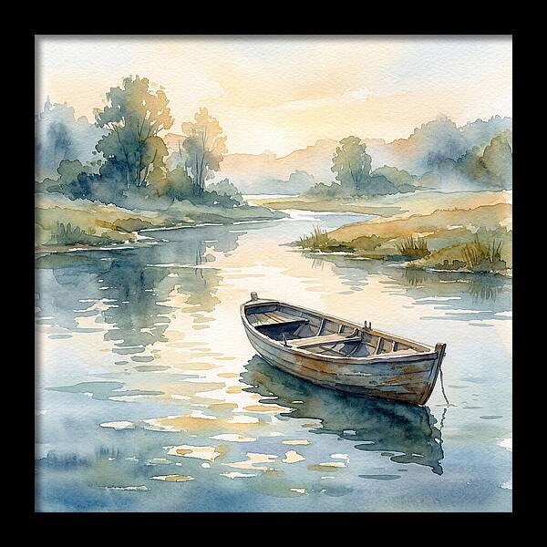 Rowboat Serenity At Dusk
