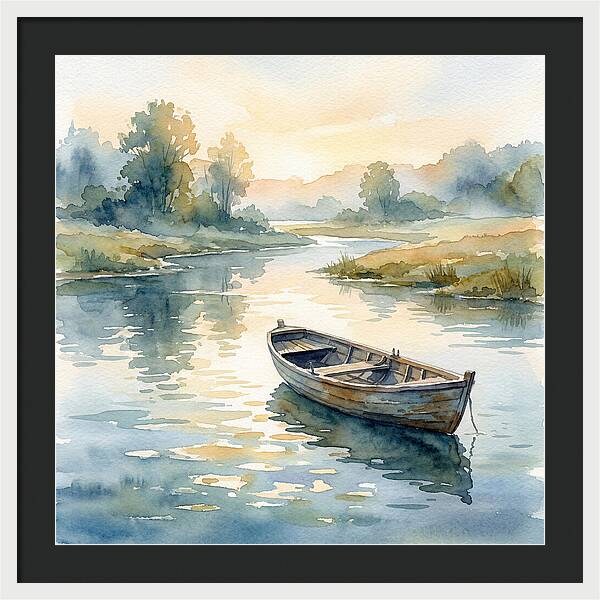 Rowboat Serenity At Dusk