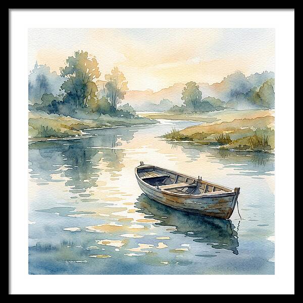 Rowboat Serenity At Dusk
