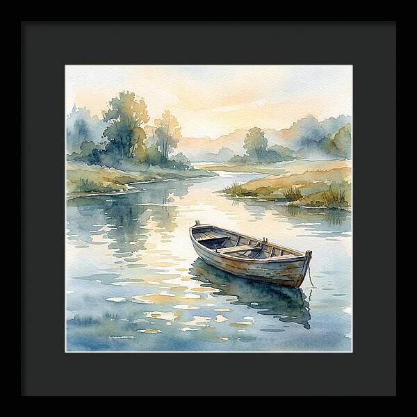 Rowboat Serenity At Dusk