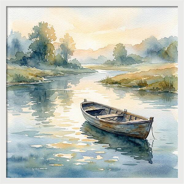 Rowboat Serenity At Dusk