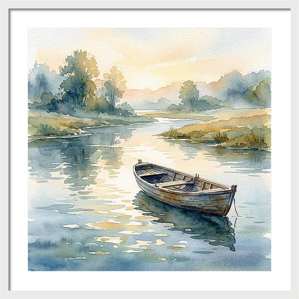 Rowboat Serenity At Dusk
