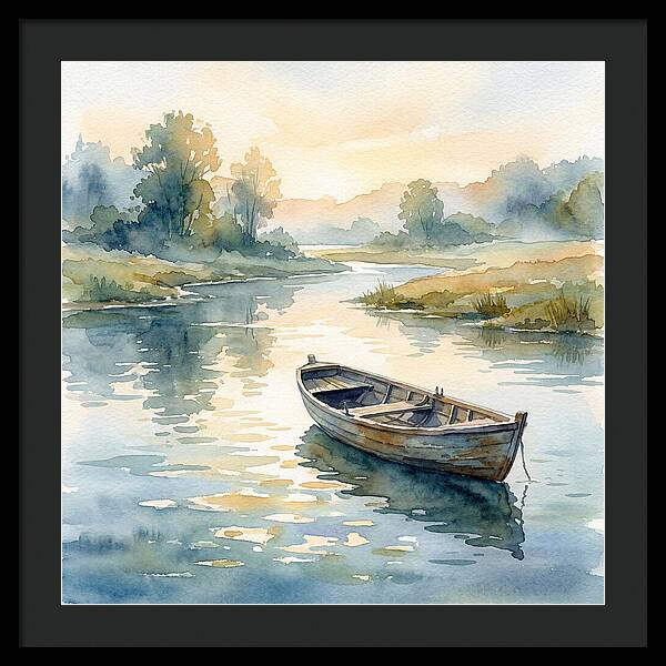 Rowboat Serenity At Dusk