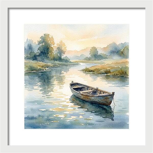 Rowboat Serenity At Dusk