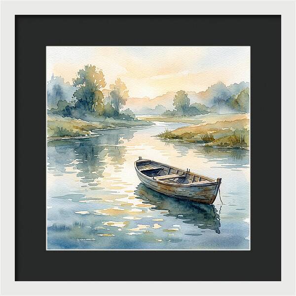 Rowboat Serenity At Dusk
