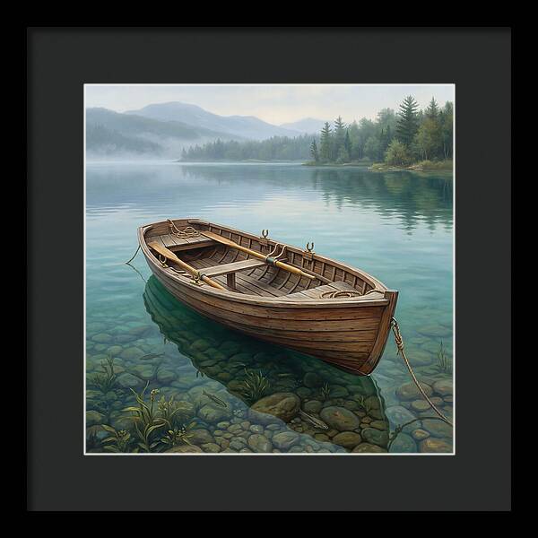 Rowboat Serenity On Calm Waters