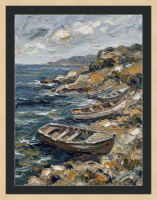 Rowboats By The Shoreline