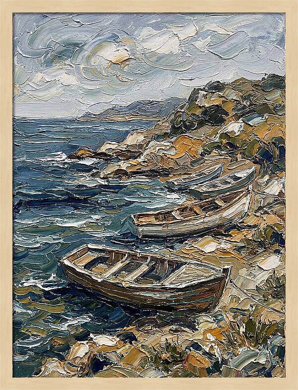 Rowboats By The Shoreline
