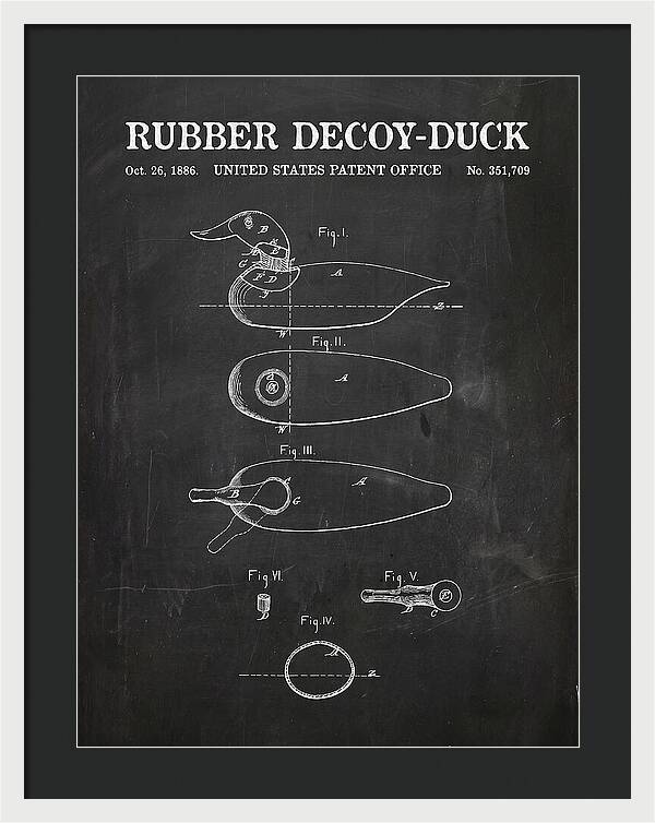Rubber Decoy Duck Chalkboard Patent Us351709a