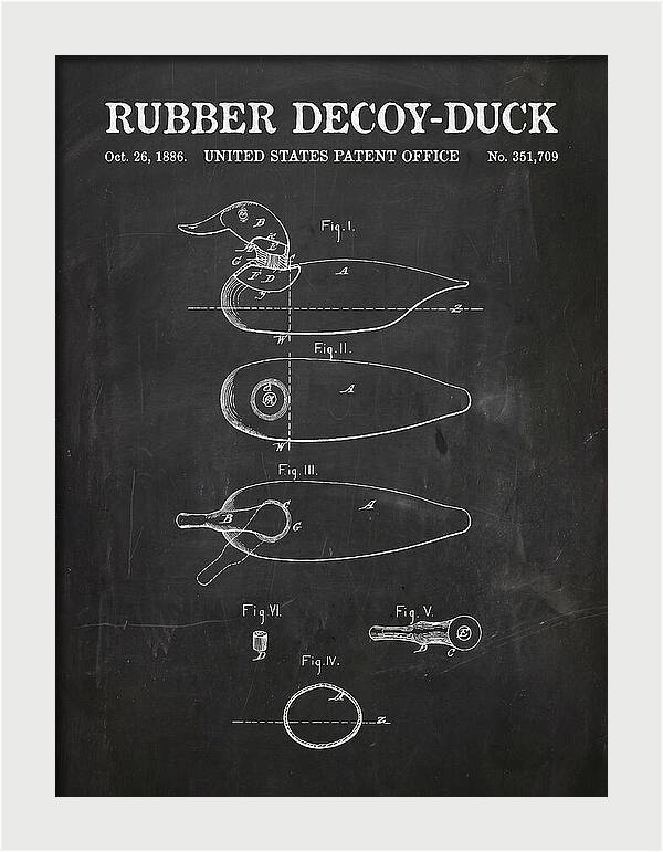 Rubber Decoy Duck Chalkboard Patent Us351709a