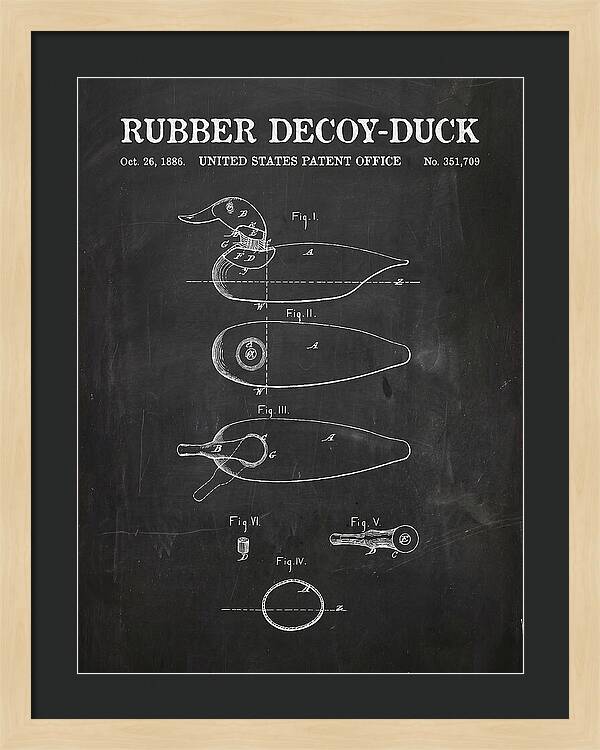 Rubber Decoy Duck Chalkboard Patent Us351709a
