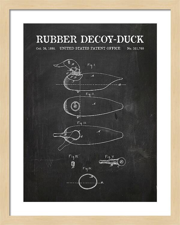 Rubber Decoy Duck Chalkboard Patent Us351709a