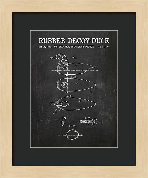 Rubber Decoy Duck Chalkboard Patent Us351709a