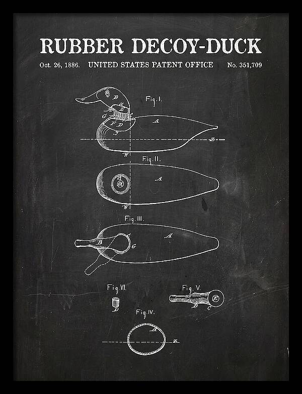 Rubber Decoy Duck Chalkboard Patent Us351709a