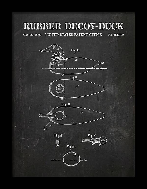 Rubber Decoy Duck Chalkboard Patent Us351709a